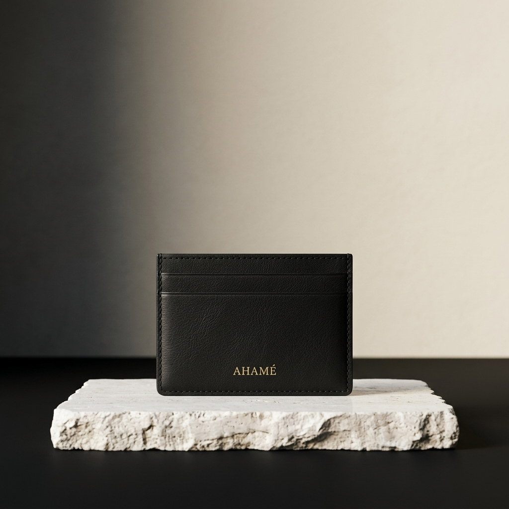 AHAMÉ Card Holder – Midnight Black